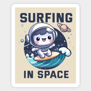 Surfing in Space - Astronaut Magnet